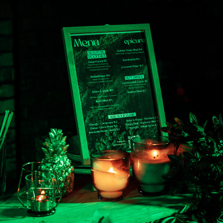 Epicure Mocktail Bar Menu